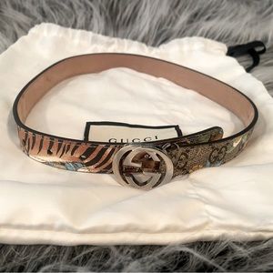 Kids Gucci Belt 25” Tiger print